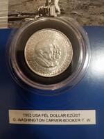 1952 EZÜST USA fél dollár G. Washington Carver-Booker T. W.