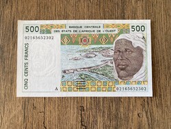 Elefántcsontpart 500 Francs 1999 AUNC