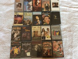 Original factory cassette tape pack, 20 pieces, foreign artists, bands, pop, rock, etc.