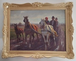 Festmény, János Pál, Sáros úton hazafelé