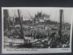 Palma de Mallorca, Spain – port and cathedral, 1951
