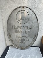 Vastag nehèz nagymèretű alumínium Termèszetvèdelmi Terület tábla