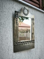 Secession Jugendstil Silver-Plated Wall Mirror, Viennese Secession, Wall Mirror or Photo Frame