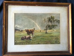 Ferenc chips, cows in the pasture.