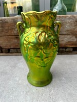 Zsolnay Eosin Poppy Vase