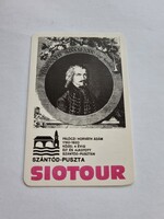 SIOTOUR kártyanaptár 1980 - SZÁNTÓD-PUSZTA