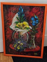 Keni? 45x65cm oil painting. Car, toy exchange also interested