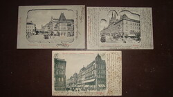 3 Antique Budapest Postcards, Munkácsy Café, Somoskeöy Family - Noble Correspondence