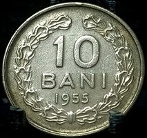 Romania 10 Bani, 1955 F02A6V+