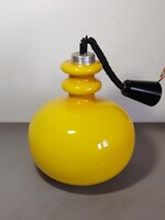 Space Age 1960s Yellow glass pendant lamp Germany, 1970. NEGOTIABLE