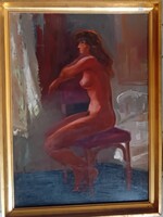Béla Czene: Red Nude