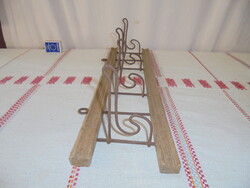 Old Wall Hook - Metal, Wood - Folk, Peasant Style