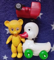 Retro műanyag játék 3 darab