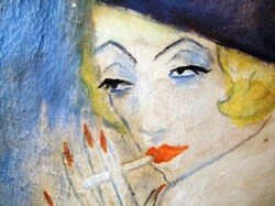 Vaszary J Portrait Painting