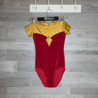 Flashdance bordó-arany alkalmi dressz lányoknak, 140