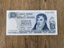 Argentína 5 Peso 1974-76 UNC