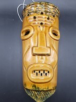 Retro Applied Arts Ceramic Wall Mask – Tiki / Tribal Style (signed)