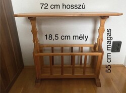Carved Newspaper Holder/Small Table