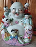 Porcelain, happiness Buddha figurine