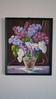 Oil painting, Flower still life, Signed and Framed, Authenticity Guaranteed!