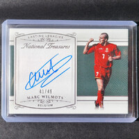 Marc Wilmots 2018 Panini National Treasures Lasting Legacies On Card Autograph /49 #LL-MW