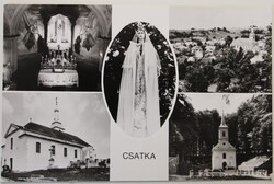 Képeslap, Csatka, R. kat. templom  (T1)