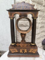 Antique Fireplace Clock Biedermeier Inlaid Table Clock Case