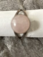 Silver Ring with Rose Quartz Stone