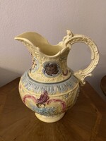 Gyönyörű színű,hibátlan Josef Steidl Znaim díszkancsó  Magassága: 30 cm..1880-1900