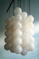 Vintage 60/ 70es évek space age függeszték Josef Hurka Napako csillár mid century bubble lamp lámpa