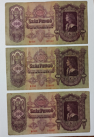1930s Issue 100 Pengő Banknotes / Numismatics /