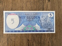 Suriname 5 Gulden 1982 UNC
