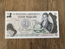 Kolumbia 20 Peso 1982 UNC