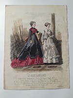 Antik párizsi divatlap, Les Modes Parisiennes, 1867