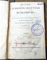 Kövy Sándor Professor Ratio Jurisprudentiae Hungaricae Latin Legal Antique Book 1817 Vienna