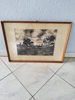 Fehér Ilona (1913-1983) Út a faluba "c" rézkarc