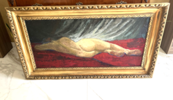 Benkő László /1926-2003/ - Stunning Painting of a Reclining Female Nude