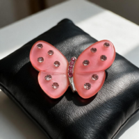 Lepke Vintage BROSS az 1980-as évekből, gyönyörű elegáns kitűző, pin szövetkabátra, blúzra, blézerre