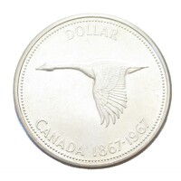 Kanada,1 dollar 1967 - Kanada 100 éves fennálására aUNC+ ezüst 23.33g800