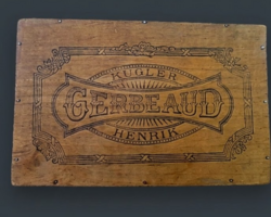 Kugler Henrik – Gerbeaud süteményes vagy bonbonos hársfadoboz 1890-–1930.