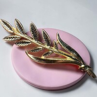 Levél minta Vintage BROSS az 1980-as évekből, gyönyörű kitűző pin szövetkabátra, blúzra, blézerre