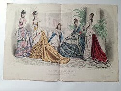 Antik párizsi divatlap, Les Modes Parisiennes, 1867