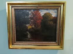 Alois Arnegger oil on wood painting