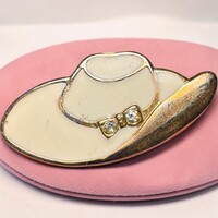 Kalap Vintage BROSS az 1980-as évekből, gyönyörű kitűző pin szövetkabátra, blúzra, blézerre