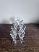 Főcím: 8 darabos ólomkristály likőrös / pálinkás pohár készlet – Forgócsillag minta