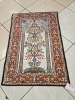Hihetetlen áron!! Vintage kashmír selyem 60x90  kézi csomózású perzsa szőnyeg BFZ767