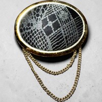 Vintage BROSS az 1980-as évekből, gyönyörű elegáns kitűző, pin szövetkabátra, blúzra, blézerre