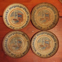Very Rare Franck Coffee Paper Plate Set of 4