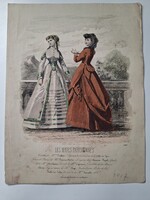 Antik párizsi divatlap, Les Modes Parisiennes, 1867