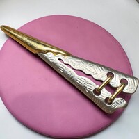 Fém Vintage BROSS az 1980-as évekből, gyönyörű elegáns kitűző pin szövetkabátra, blúzra, blézerre